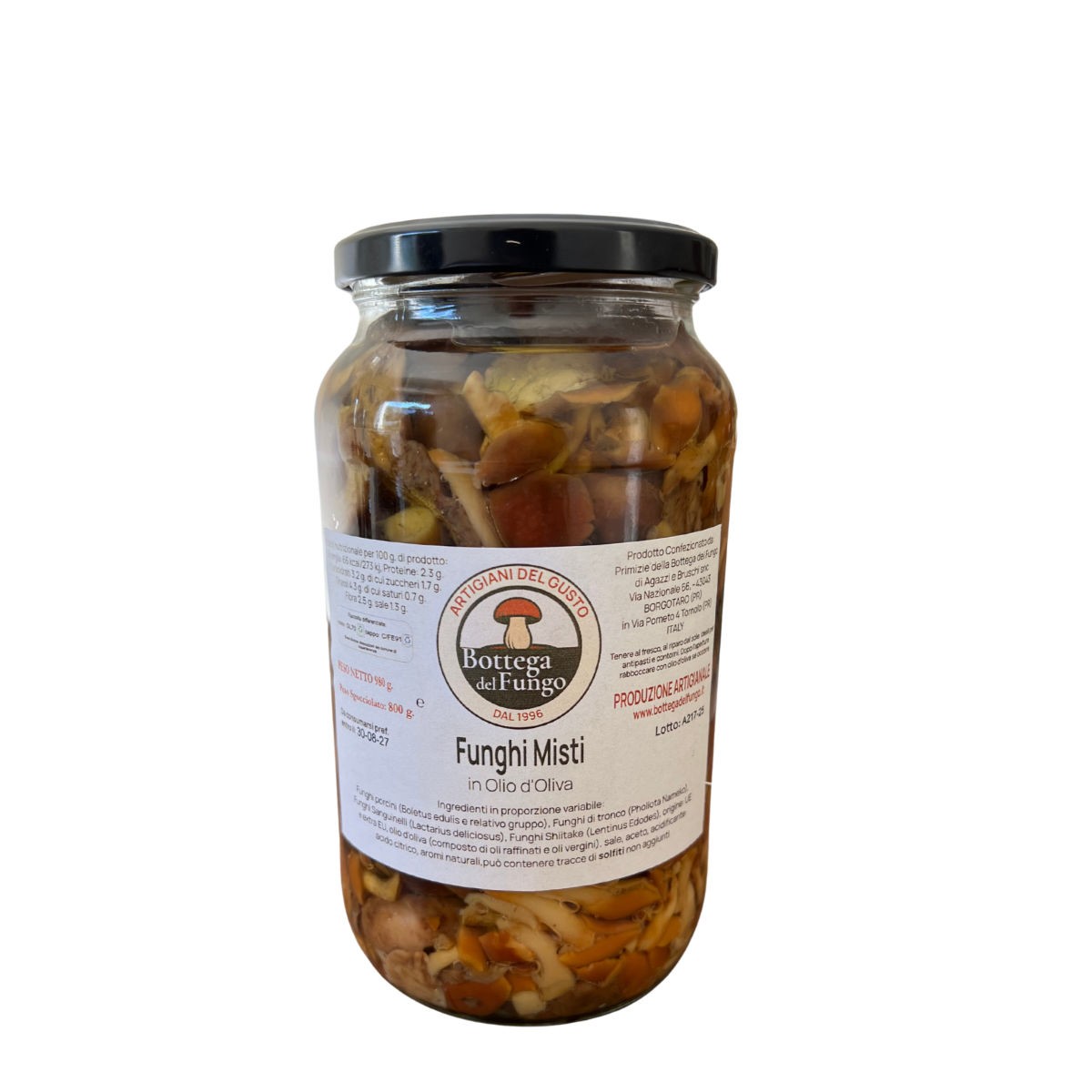 Funghi misti in olio d'oliva 1000g.