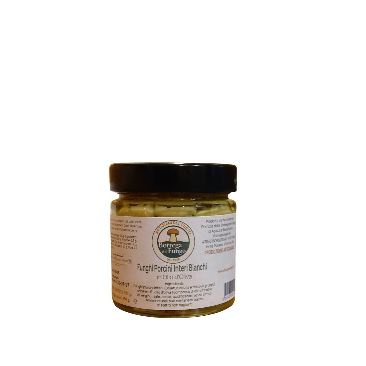 Funghi Porcini interi bianchi in olio d'oliva 190g